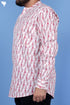 Regular Fit Cotton Men’s Short Kurta In Floral Print